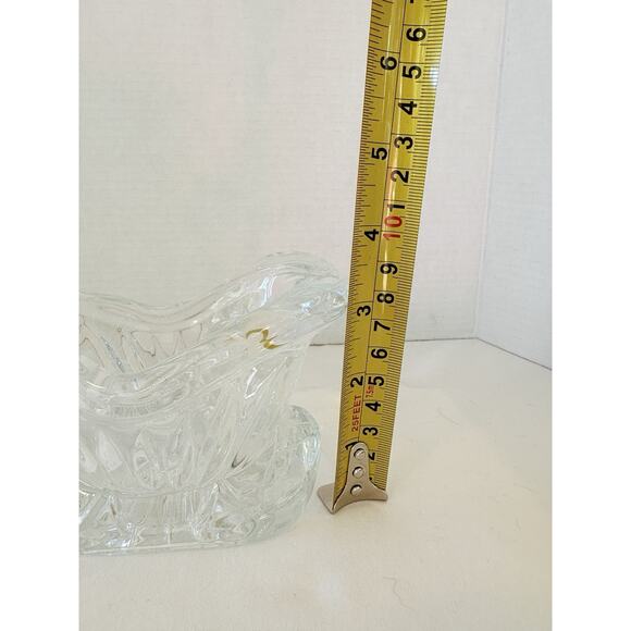 Cristal Christmas Sleigh 24%Lead Crystal Glass Beautiful Cut Details - Picture 13 of 15